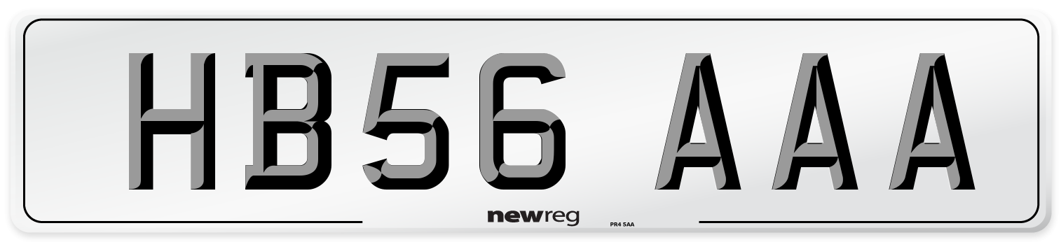HB56 AAA Number Plate from New Reg